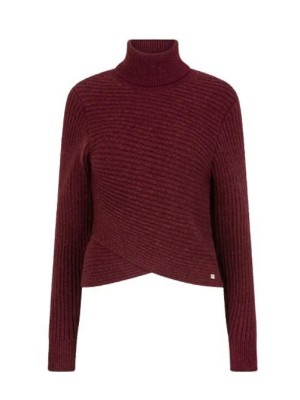 Lofty Manner Sweater Katja burgundy red | Freewear Sweater Katja - www.freewear.nl - Freewear