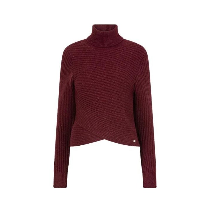Lofty Manner Sweater Katja burgundy red | Freewear Sweater Katja - www.freewear.nl - Freewear