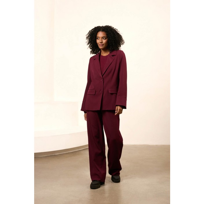 Lofty Manner Trouser Hilda burgundy red | Freewear Trouser Hilda - www.freewear.nl - Freewear