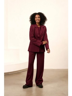 Lofty Manner Trouser Hilda burgundy red | Freewear Trouser Hilda - www.freewear.nl - Freewear