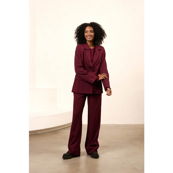 Lofty Manner Trouser Hilda burgundy red | Freewear Trouser Hilda - www.freewear.nl - Freewear