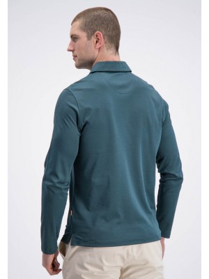 Gabbiano Longsleeve Polo Luca forest green | Freewear Longsleeve Polo Luca - www.freewear.nl - Freewear