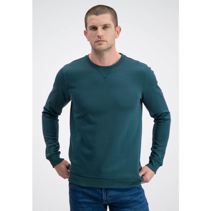 Gabbiano Sweater crewneck nova forest green | Freewear Sweater crewneck nova - www.freewear.nl - Freewear
