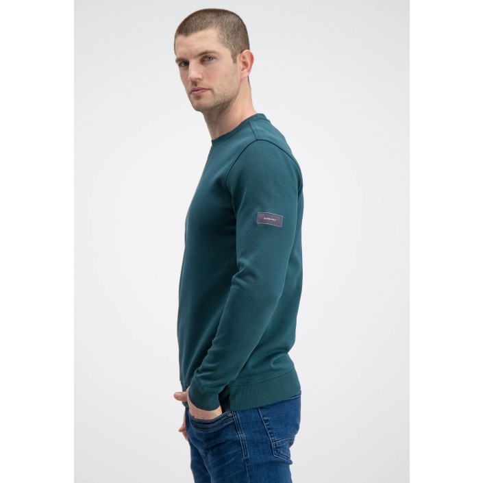 Gabbiano Sweater crewneck nova forest green | Freewear Sweater crewneck nova - www.freewear.nl - Freewear