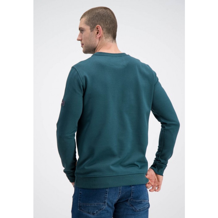 Gabbiano Sweater crewneck nova forest green | Freewear Sweater crewneck nova - www.freewear.nl - Freewear