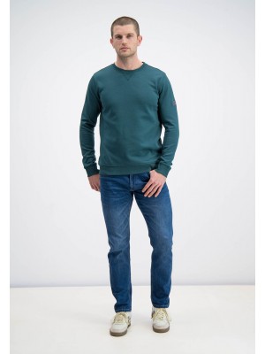 Gabbiano Sweater crewneck nova forest green | Freewear Sweater crewneck nova - www.freewear.nl - Freewear