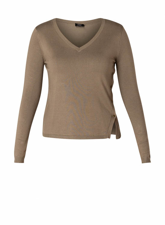 YEST Amy-Linn Essential Trui - Soft Army - maat 42