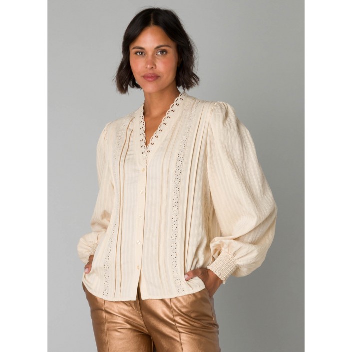 Yest Ofra Blouse Light Sand | Freewear Ofra Blouse - www.freewear.nl - Freewear