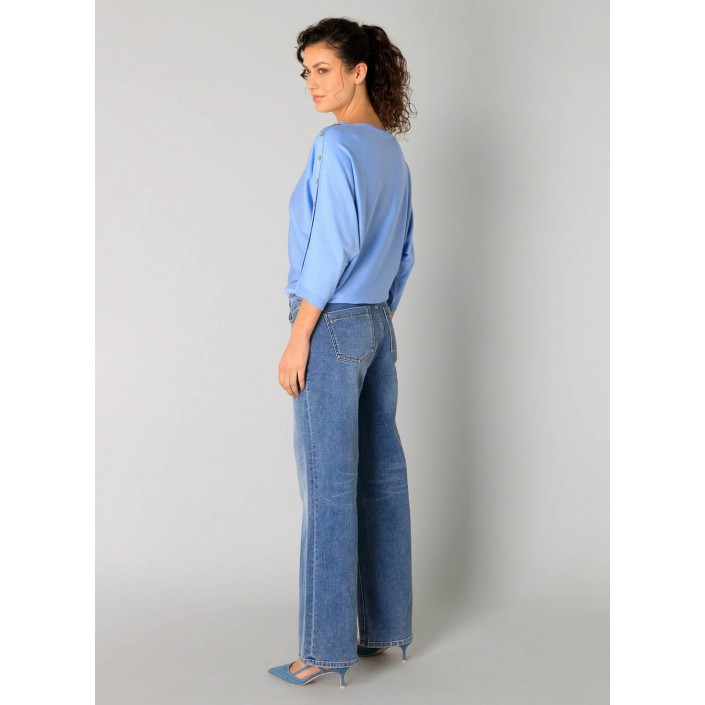 Yest Rabea 32 inch Broek Denim Stone Wash Blu | Freewear Rabea 32 inch Broek - www.freewear.nl - Freewear