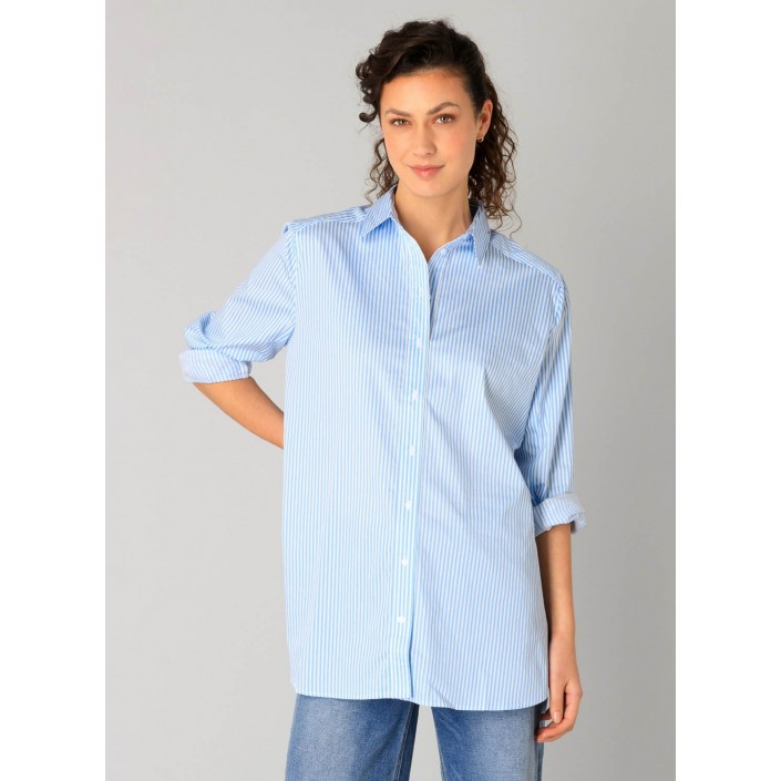 Yest Rae Blouse Light Blue/Off White | Freewear Rae Blouse - www.freewear.nl - Freewear