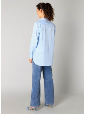 Yest Rae Blouse Light Blue/Off White | Freewear Rae Blouse - www.freewear.nl - Freewear
