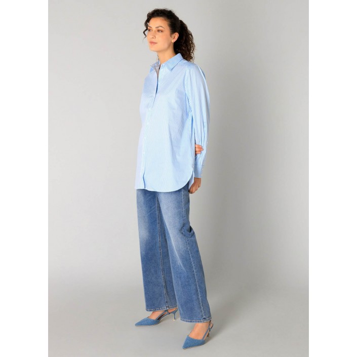 Yest Rae Blouse Light Blue/Off White | Freewear Rae Blouse - www.freewear.nl - Freewear