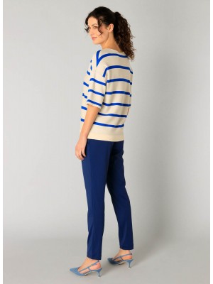 Yest Raine Pullover Beige/Cobalt | Freewear Raine Pullover - www.freewear.nl - Freewear