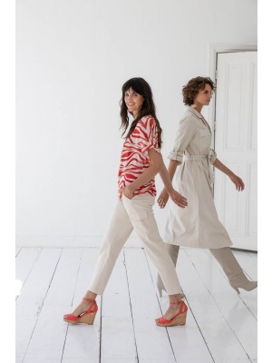 Yest Revanche Top Dark Coral/Beige | Freewear Revanche Top - www.freewear.nl - Freewear