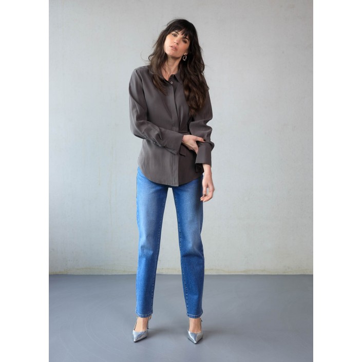 Yest Clara Blouse Chocolate Brown | Freewear Clara Blouse - www.freewear.nl - Freewear