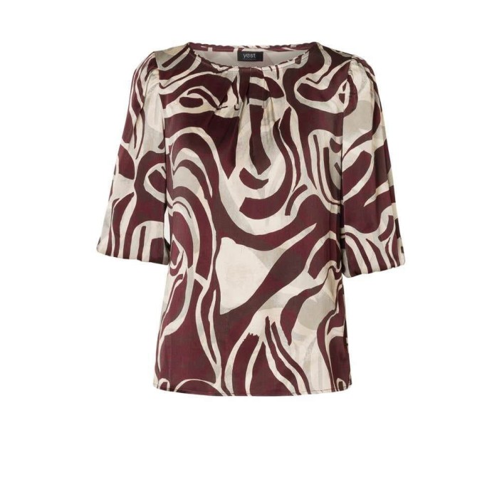 Yest Clara Top Dark Bordeaux/Multi | Freewear Clara Top - www.freewear.nl - Freewear