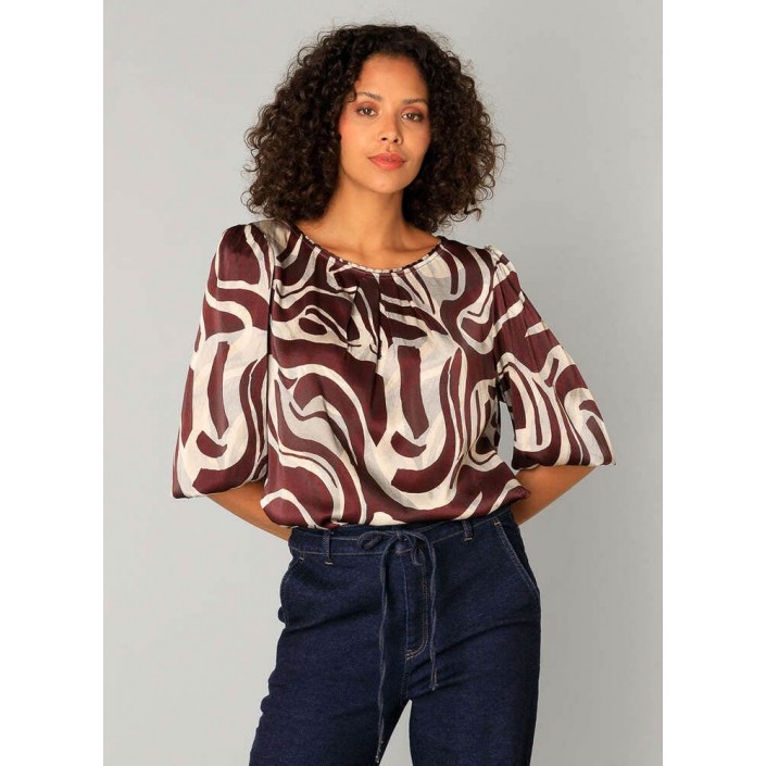 Yest Clara Top Dark Bordeaux/Multi | Freewear Clara Top - www.freewear.nl - Freewear