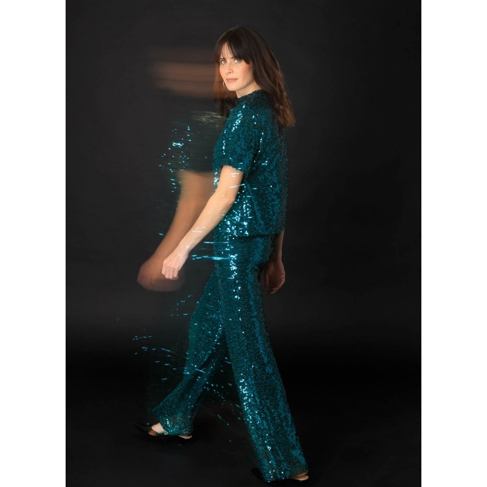 Yest Philomena Essential Top Teal Green | Freewear Philomena Essential Top - www.freewear.nl - Freewear