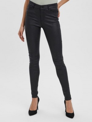 Vero Moda VMSEVEN NW SS SMOOTH COATED PANTS N: Black/COATED | Freewear VMSEVEN NW SS SMOOTH COATED PANTS N: - www.freewear.nl - Freewear