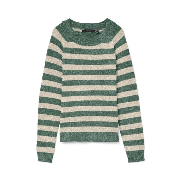 Vero Moda VMDOFFY LS O-NECK BLOUSE NOOS Birch/W. LAUREL WREATH | Freewear VMDOFFY LS O-NECK BLOUSE NOOS - www.freewear.nl - Freewear