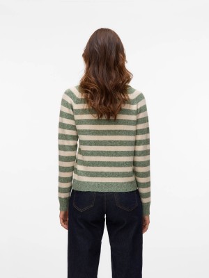 Vero Moda VMDOFFY LS O-NECK BLOUSE NOOS Birch/W. LAUREL WREATH | Freewear VMDOFFY LS O-NECK BLOUSE NOOS - www.freewear.nl - Freewear