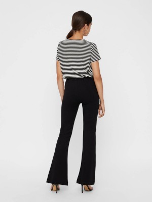 Vero Moda VMKAMMA NW FLARED JERSEY PANT NOOS black | Freewear VMKAMMA NW FLARED JERSEY PANT NOOS - www.freewear.nl - Freewear