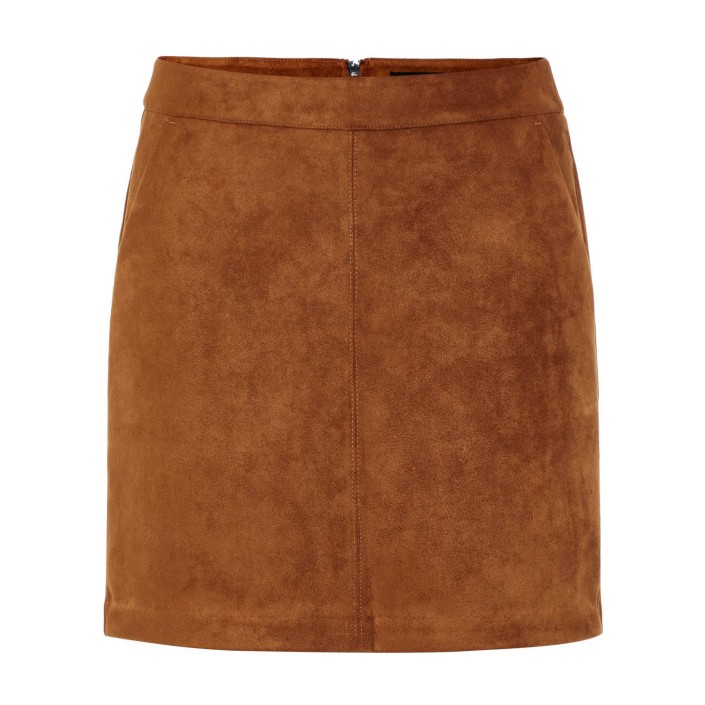 Vero Moda VMDONNA DINA FAUX SUEDE SHORT SKIRT: Cognac | Freewear VMDONNA DINA FAUX SUEDE SHORT SKIRT: - www.freewear.nl - Freewear