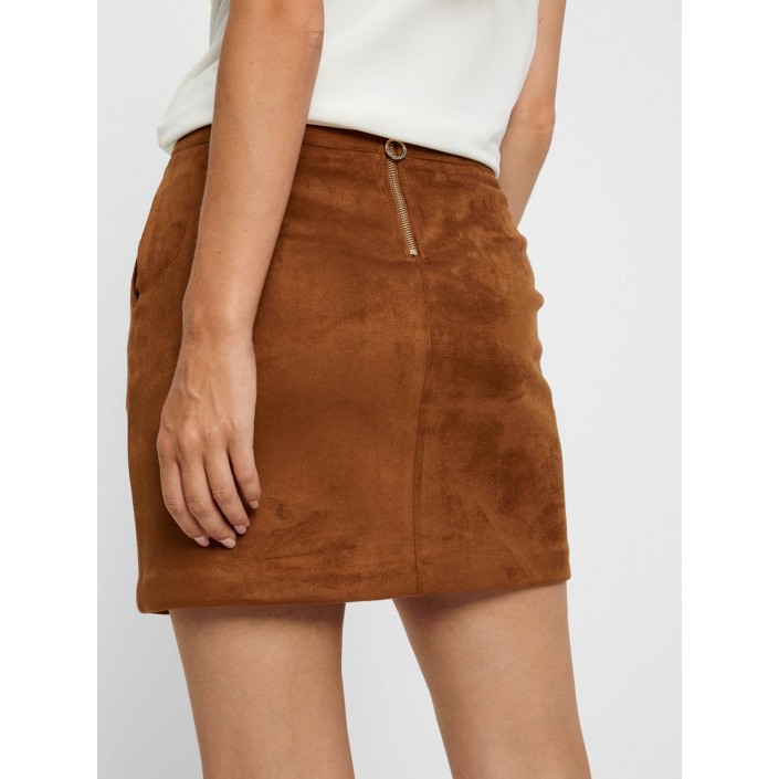 Vero Moda VMDONNA DINA FAUX SUEDE SHORT SKIRT: Cognac | Freewear VMDONNA DINA FAUX SUEDE SHORT SKIRT: - www.freewear.nl - Freewear