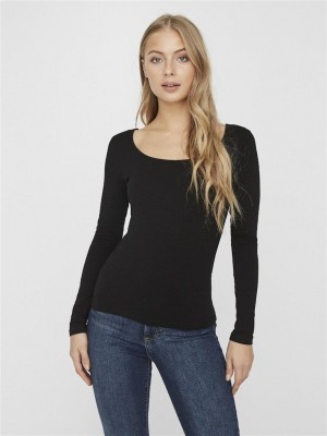 Vero Moda VMMAXI MY LS SOFT UNECK NOOS Black | Freewear VMMAXI MY LS SOFT UNECK NOOS - www.freewear.nl - Freewear