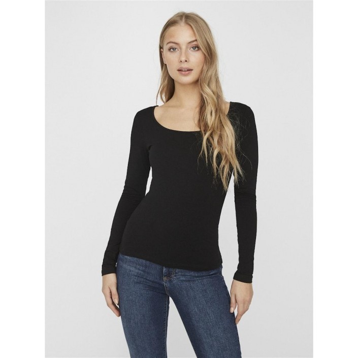 Vero Moda VMMAXI MY LS SOFT UNECK NOOS Black | Freewear VMMAXI MY LS SOFT UNECK NOOS - www.freewear.nl - Freewear