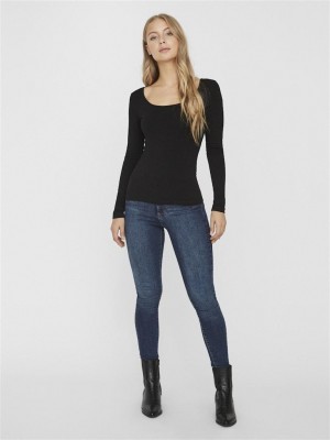 Vero Moda VMMAXI MY LS SOFT UNECK NOOS Black | Freewear VMMAXI MY LS SOFT UNECK NOOS - www.freewear.nl - Freewear