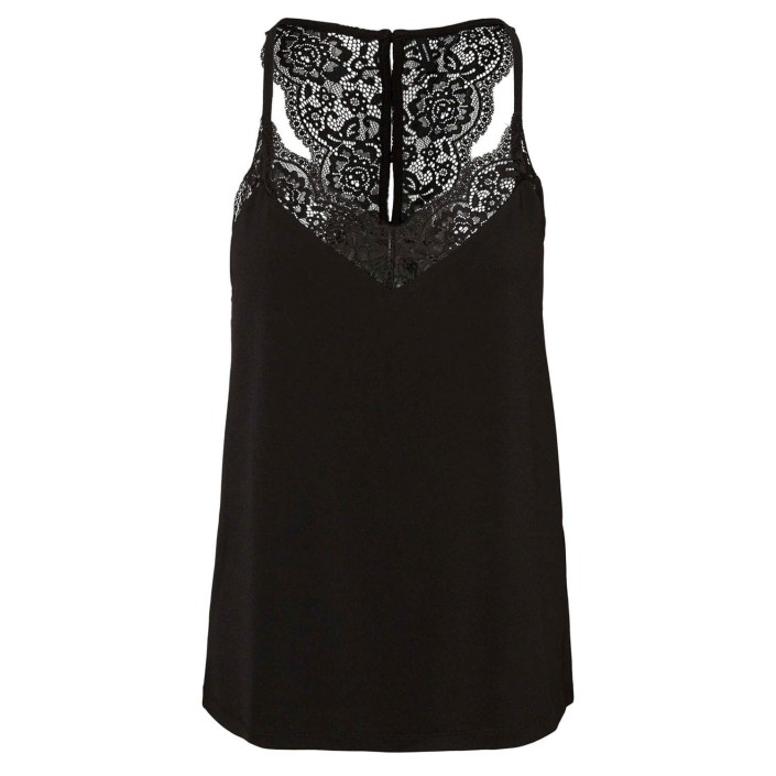 Vero Moda VMANA S/L LACE TOP NOOS Black | Freewear VMANA S/L LACE TOP NOOS - www.freewear.nl - Freewear