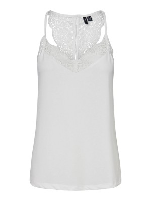 Vero Moda VMANA S/L LACE TOP NOOS Snow White | Freewear VMANA S/L LACE TOP NOOS - www.freewear.nl - Freewear