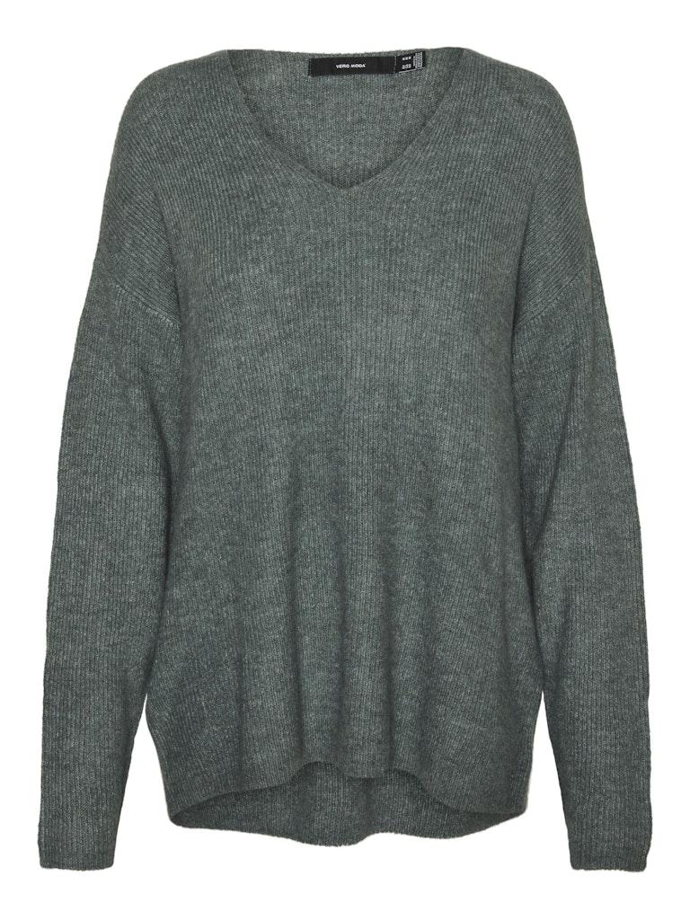 Regular fit gebreide pullover met V-hals, model 'CREWLEFILE'