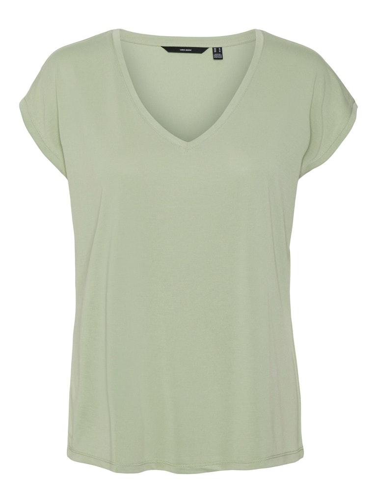 VERO MODA VMFILLI SS V-NECK TEE GA NOOS Dames Top - Maat S