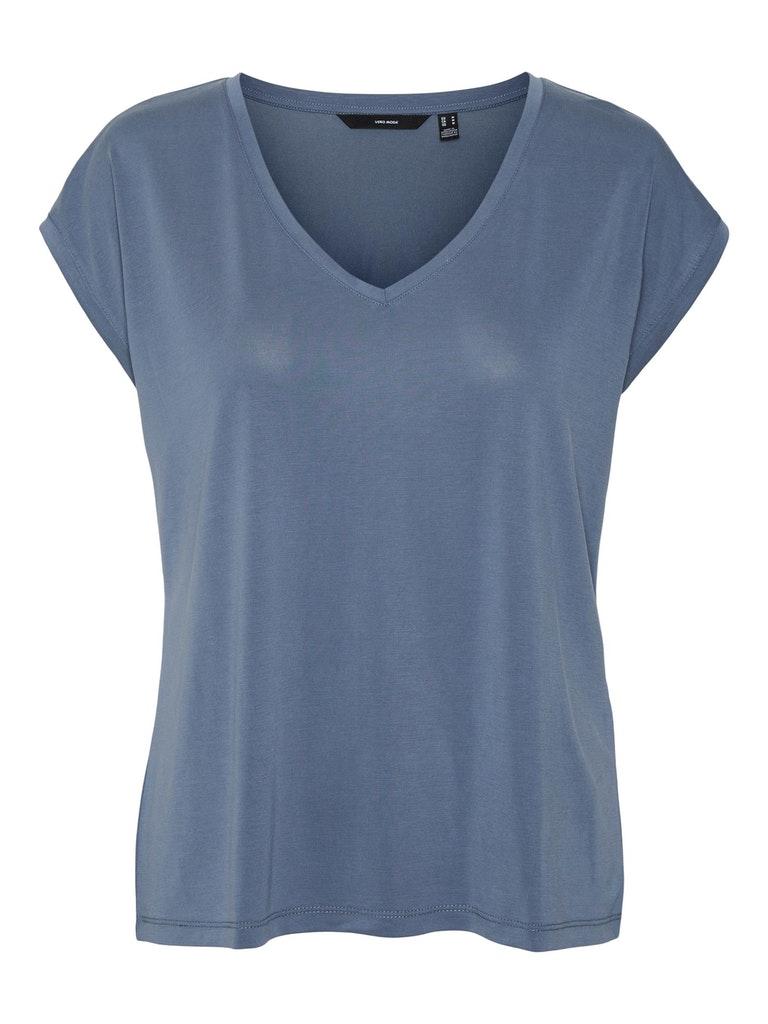 VERO MODA VMFILLI SS V-NECK TEE GA NOOS Dames Top - Maat S