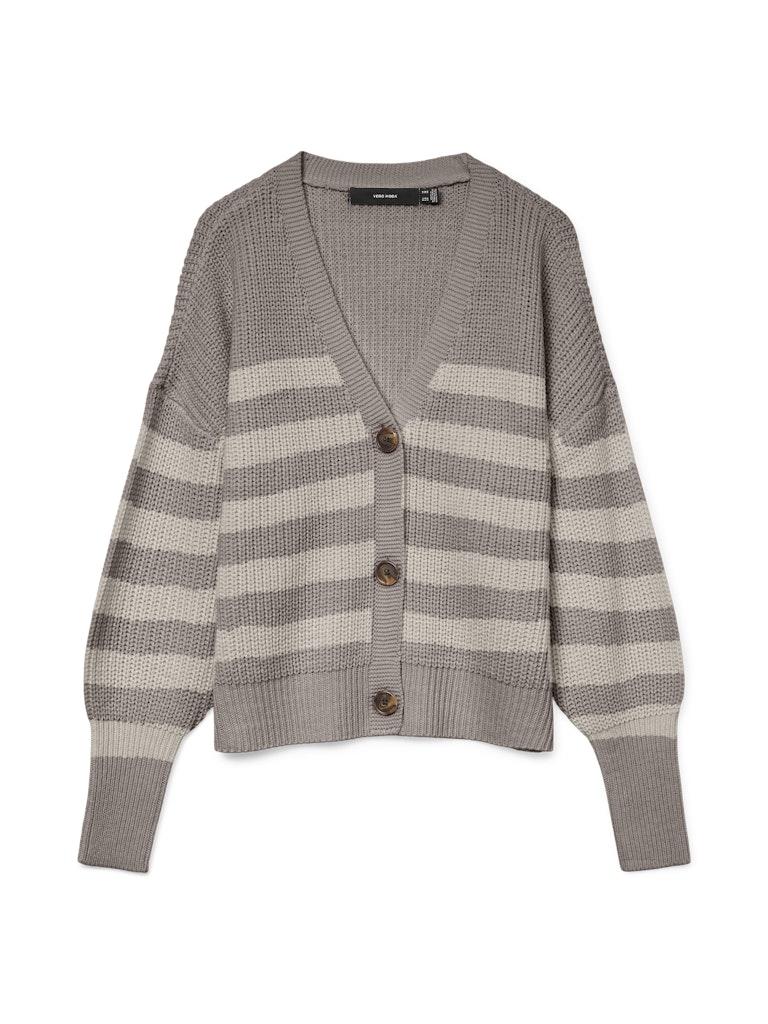 Vero Moda Vest Vmlea Ls V-neck Cuff Cardigan Noos 10249632 Linoon Rock/ Silver Lin Dames Maat - XS