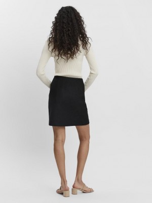 Vero Moda VMFORTUNEALLISON HW SHORT SKIRT GA : Black | Freewear VMFORTUNEALLISON HW SHORT SKIRT GA : - www.freewear.nl - Freewear