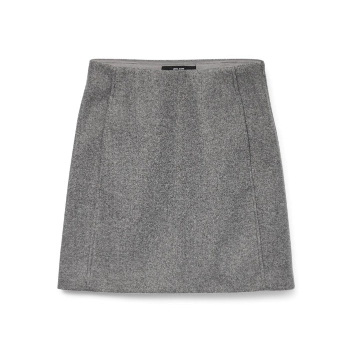 Vero Moda VMFORTUNEALLISON HW SHORT SKIRT GA : Medium Grey Melange | Freewear VMFORTUNEALLISON HW SHORT SKIRT GA : - www.freewear.nl - Freewear