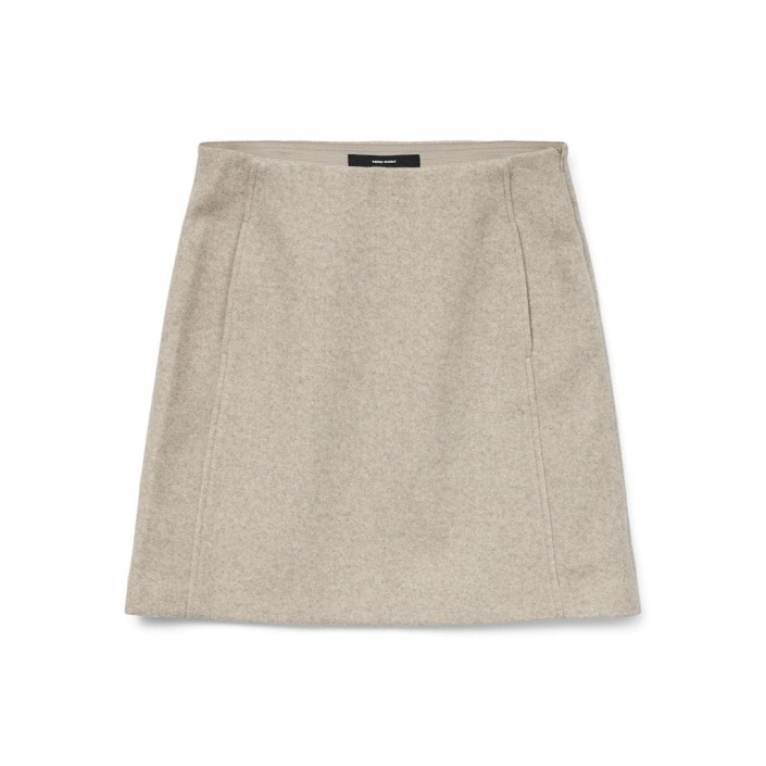 Vero Moda VMFORTUNEALLISON HW SHORT SKIRT GA : Silver Mink/MELANGE | Freewear VMFORTUNEALLISON HW SHORT SKIRT GA : - www.freewear.nl - Freewear
