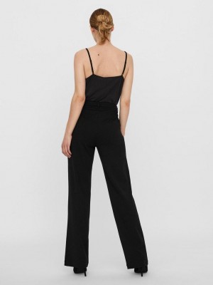Vero Moda VMZAMIRA MR SLIM STRAIGHT PANT GA N: Black | Freewear VMZAMIRA MR SLIM STRAIGHT PANT GA N: - www.freewear.nl - Freewear