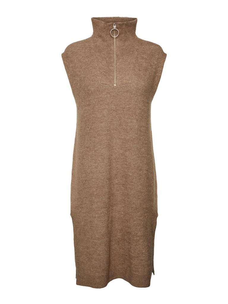 Vero Moda VMFILENE SL ZIP HIGHNECK LONG Trui Dames Trui  - Maat XL