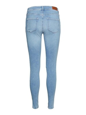 Vero Moda VMLUX MR SLIM JEANS RI371 GA NOOS Light Blue Denim | Freewear VMLUX MR SLIM JEANS RI371 GA NOOS - www.freewear.nl - Freewear