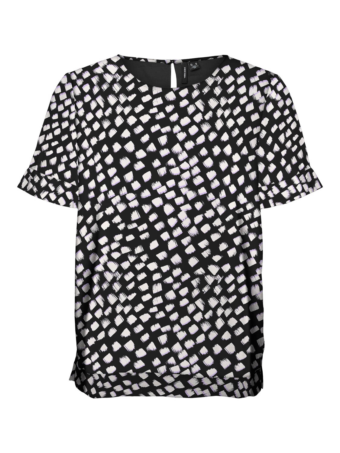 Vero Moda T-shirt Vmchi Ss Top Wvn Ga 10261765 Black/ Gia Dames Maat - S