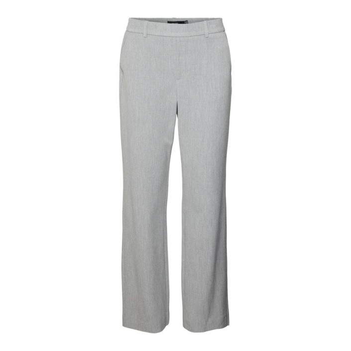 Vero Moda VMMAYA MW STRAIGHT SOLID PANT NOOS Light Grey Melange | Freewear VMMAYA MW STRAIGHT SOLID PANT NOOS - www.freewear.nl - Freewear