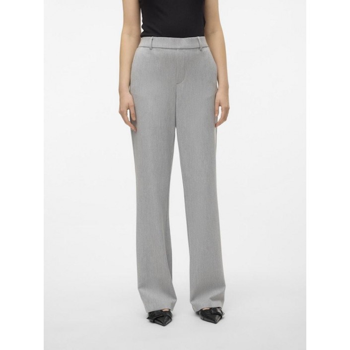 Vero Moda VMMAYA MW STRAIGHT SOLID PANT NOOS Light Grey Melange | Freewear VMMAYA MW STRAIGHT SOLID PANT NOOS - www.freewear.nl - Freewear