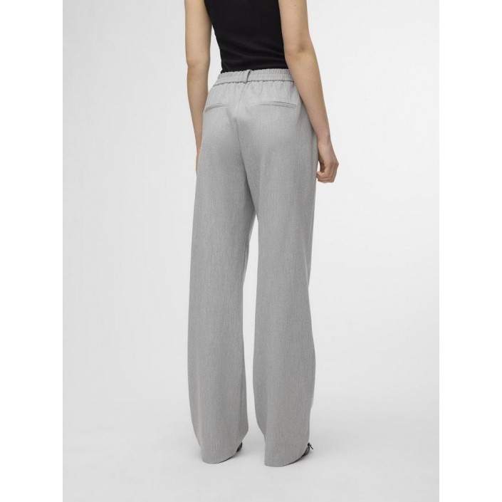 Vero Moda VMMAYA MW STRAIGHT SOLID PANT NOOS Light Grey Melange | Freewear VMMAYA MW STRAIGHT SOLID PANT NOOS - www.freewear.nl - Freewear