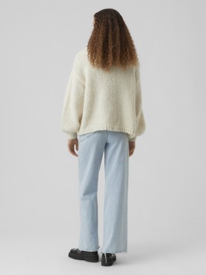 Vero Moda VMMAYBE LS OPEN CARDIGAN NOOS Birch | Freewear VMMAYBE LS OPEN CARDIGAN NOOS - www.freewear.nl - Freewear