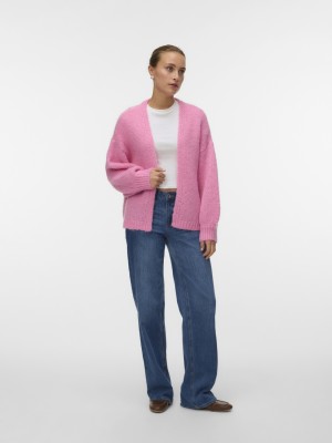 Vero Moda VMMAYBE LS OPEN CARDIGAN NOOS Pink Cosmos | Freewear VMMAYBE LS OPEN CARDIGAN NOOS - www.freewear.nl - Freewear