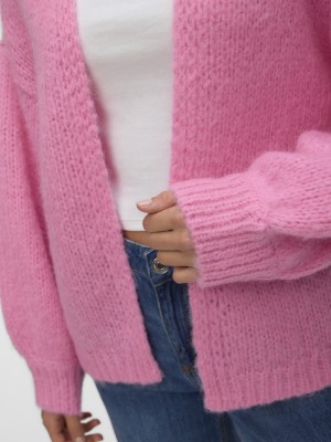 Vero Moda VMMAYBE LS OPEN CARDIGAN NOOS Pink Cosmos | Freewear VMMAYBE LS OPEN CARDIGAN NOOS - www.freewear.nl - Freewear